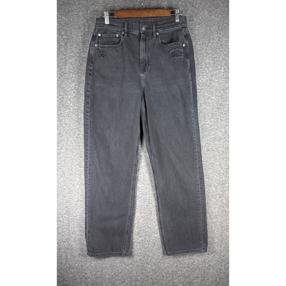 American Eagle 90s Boyfriend Jeans Women 10 L Black Highest Rise Skater Academia